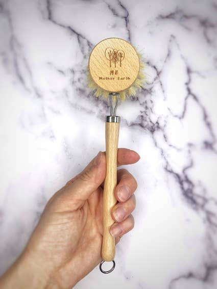 Sisal Coated Long Handle Kitchen Brush
