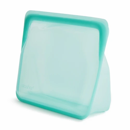 Thumbnail: Stasher: Reusable Silicone Stand-Up Mid Bag (Aqua)