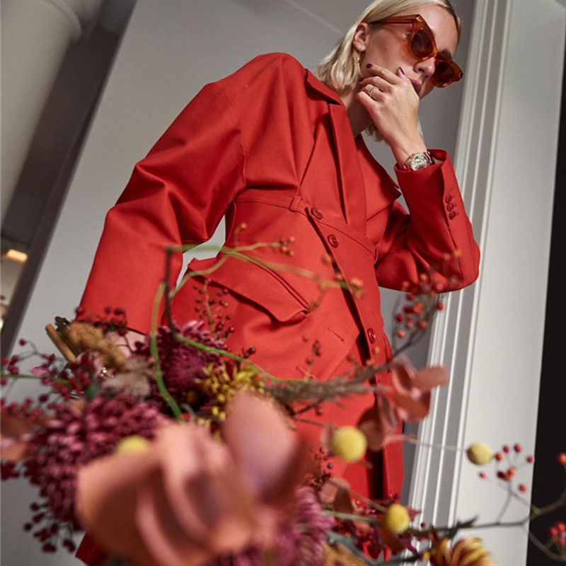 Women's Stylish Oversized Split Blazer Jacket 2020