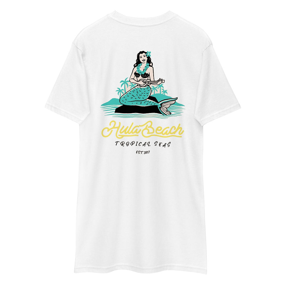 Miniatura: Men's Premium Hula Beach Tropical T-shirt