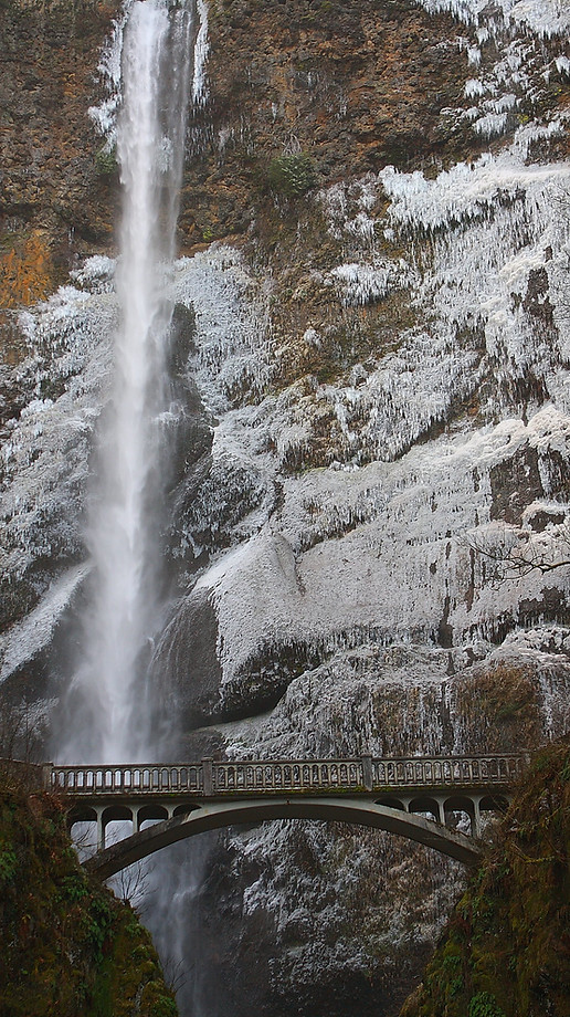 waterfall in winter