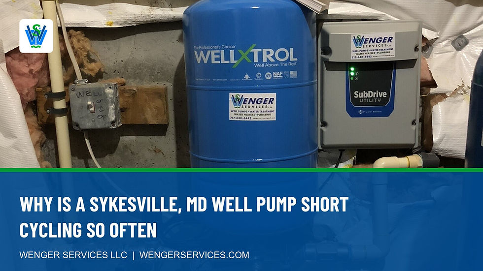 Wenger Services well pressure tank and pump controller