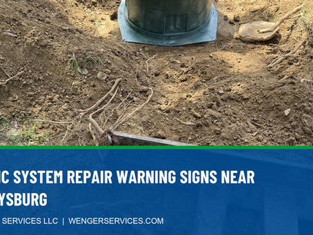Wenger Services septic service at riser and excavation area