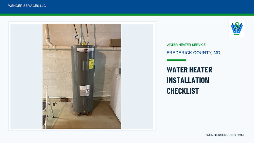 Authentic Wenger Services photo of Water Heater Installation Hot Water System, illustrating water heater installation.