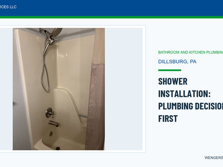Authentic Wenger Services photo of Shower Installation Bathroom Plumbing, illustrating a shower installation.