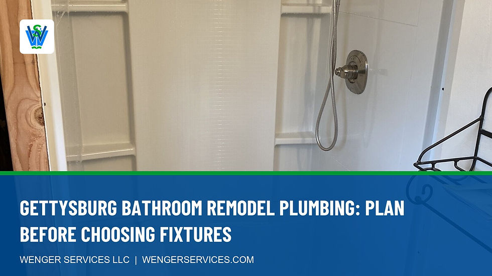 Wenger Services completed bathroom remodel and shower installation