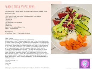 Seared Tuna Steak Bowl