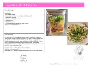 Prep Ahead Greek Pasta Jars