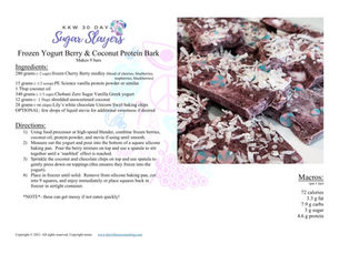 Frozen Yogurt Berry and Coconut Protein Bark