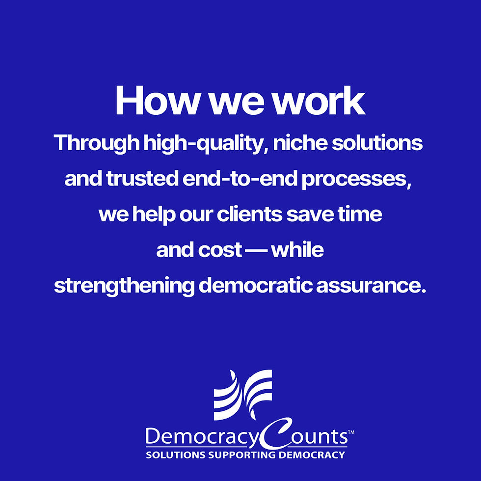 How we work at Democracy Counts