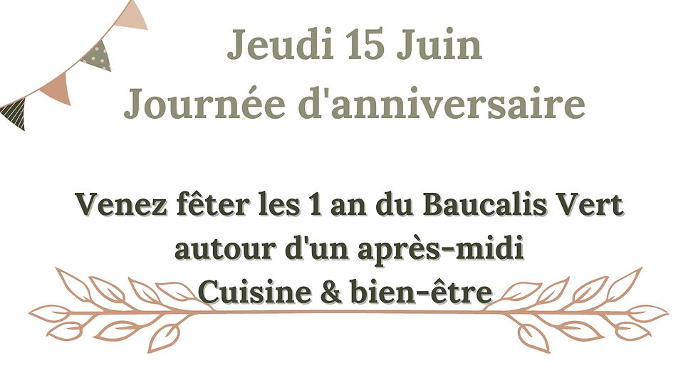 Ateliers anniversaire au Baucalis Vert