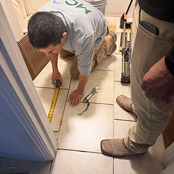 Floor installation, new floor install, tile floor removal, tile install