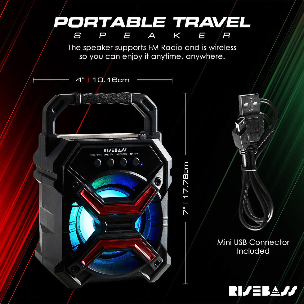 Thumbnail: Portable Wireless Bluetooth Speaker with TWS Function - Rechargeable Bluetooth S