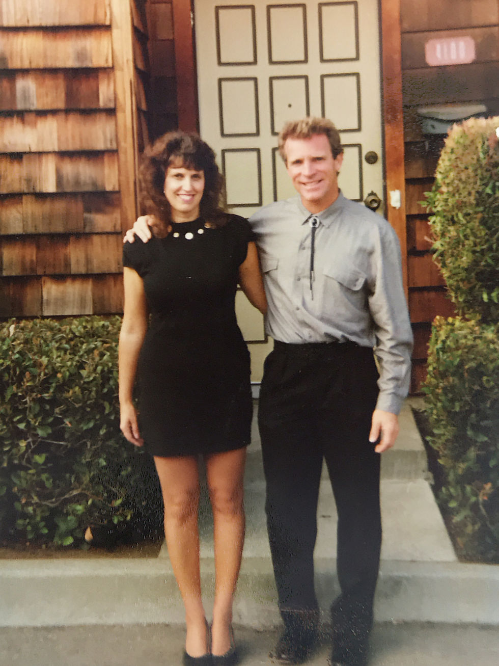 Couple posing before a date