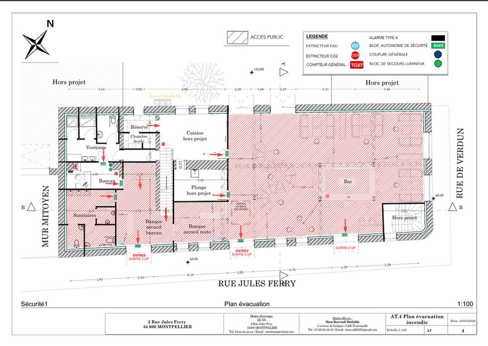 Plan évacuation incendie