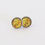 Thumbnail: Yellow 12mm Bezel Set Stud Earrings