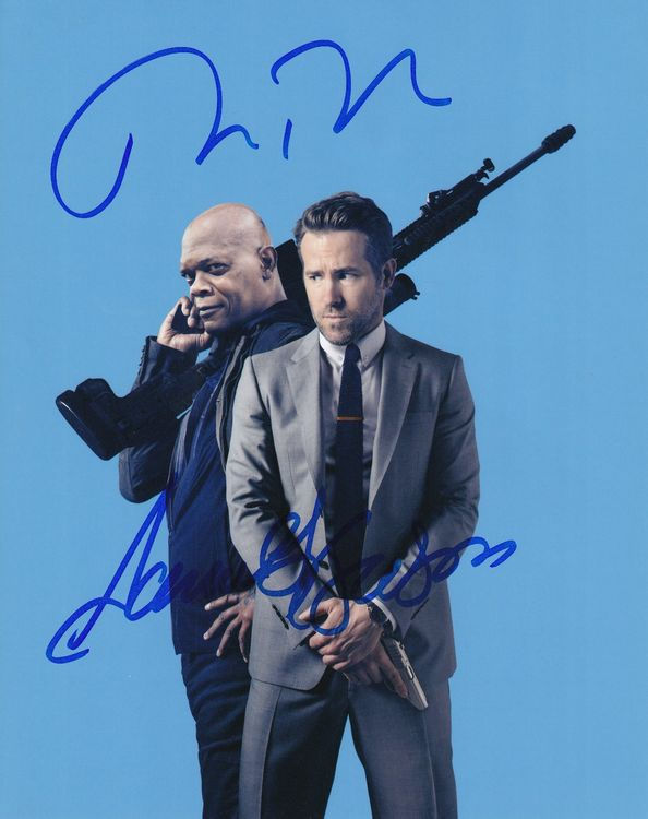RYAN REYNOLDS & SAMUEL L. JACKSON handsigniert (20x25cm) COA