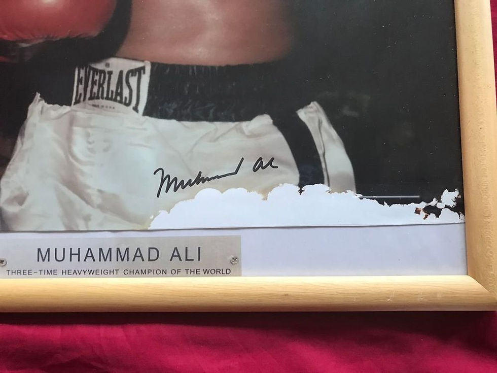 Miniaturbild: MUHAMMAD ALI († 2016) - Grossfoto (43x53cm!) handsigniert und eingerahmt w/COA🥊