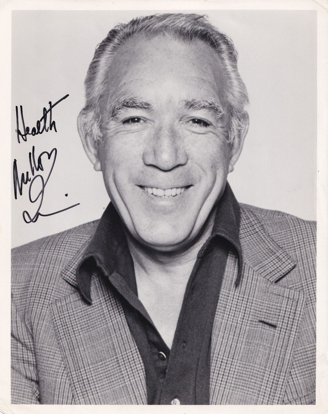 ANTHONY QUINN (†2001) handsigniertes Grossfoto (20x25cm) COA