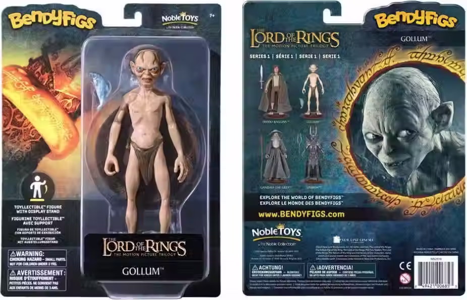 Miniaturbild: GOLLUM – DER HERR DER RINGE BENDYFIGS FIGUR – CA. 19 CM – NEU & OVP 👏