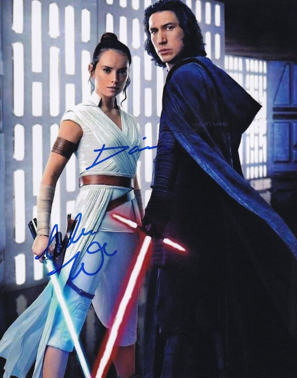 ADAM DRIVER & DAISY RIDLEY - *STAR WARS* handsigniert Grossfoto (20x25cm) COA