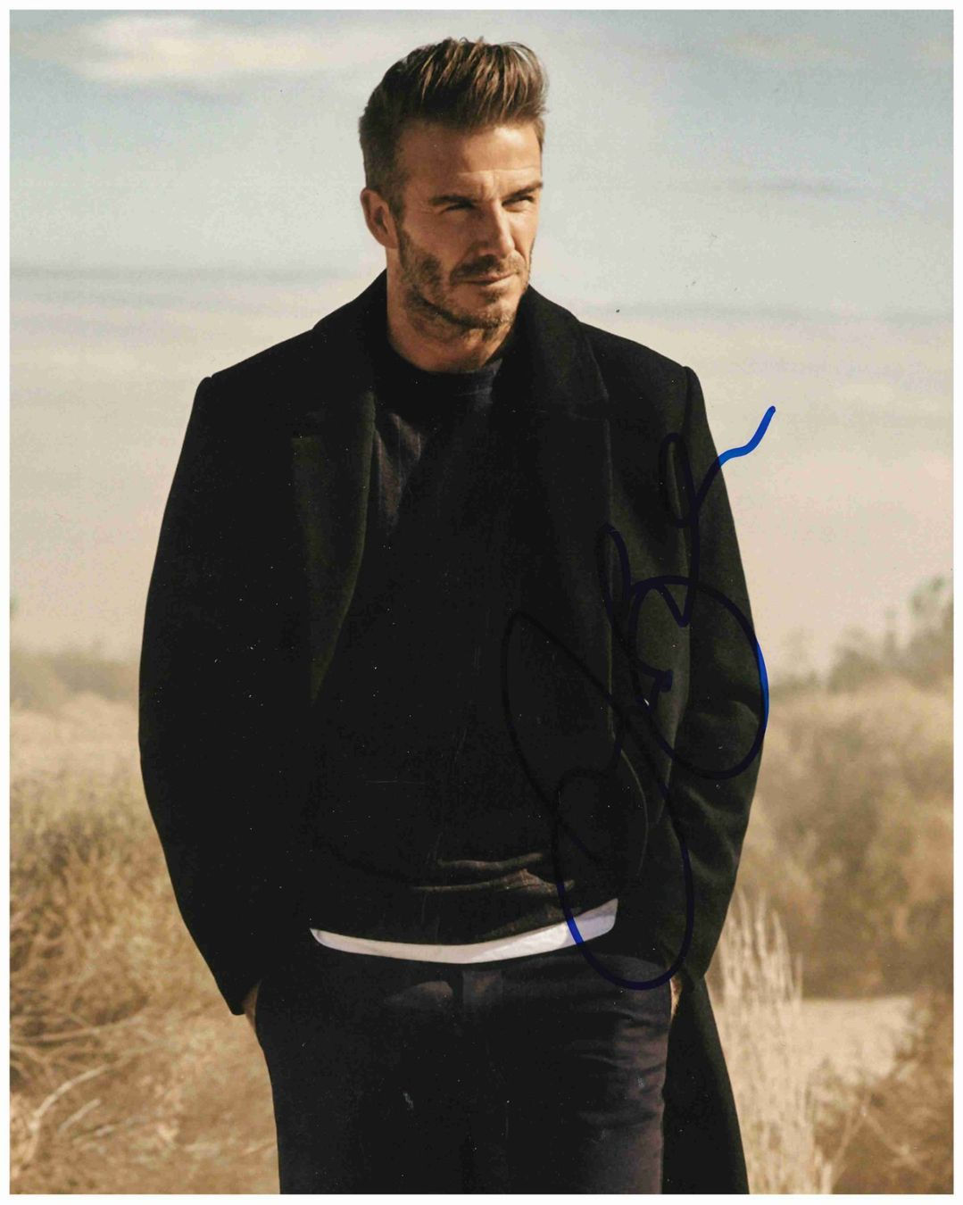 DAVID BECKHAM - Grossfoto (20 x 25 cm) handsigniert mit COA