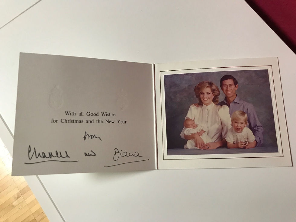 Miniaturbild: CHARLES & DIANA – Original handsignierte Weihnachtskarte (1984)👑 