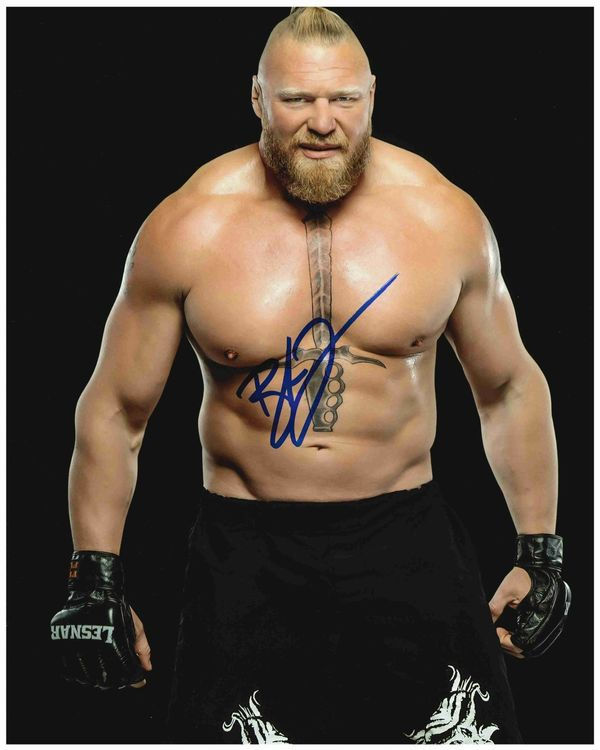BROCK LESNAR - *WWE* handsigniertes Grossfoto (20x25cm) COA