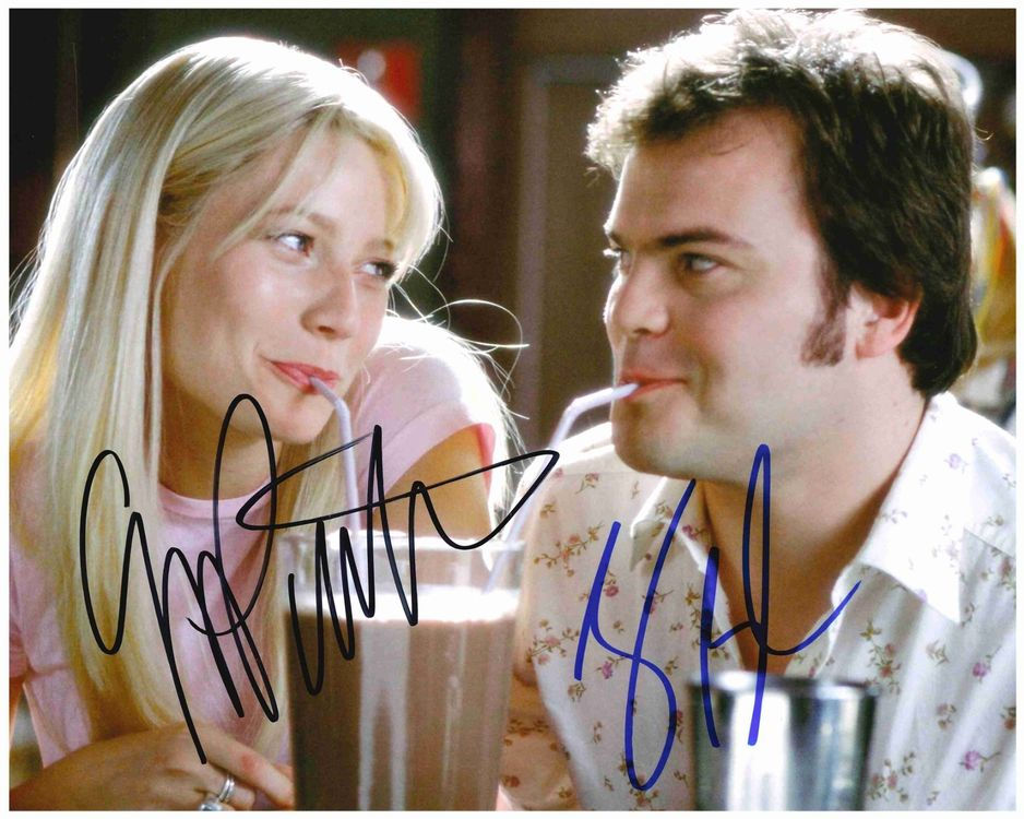 GWYNETH PALTROW & JACK BLACK - Grossfoto 20x25cm handsigniert COA