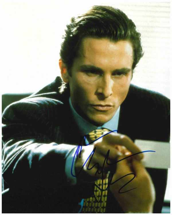 CHRISTIAN BALE (AMERICAN PSYCHO) handsigniert (20x25cm) COA