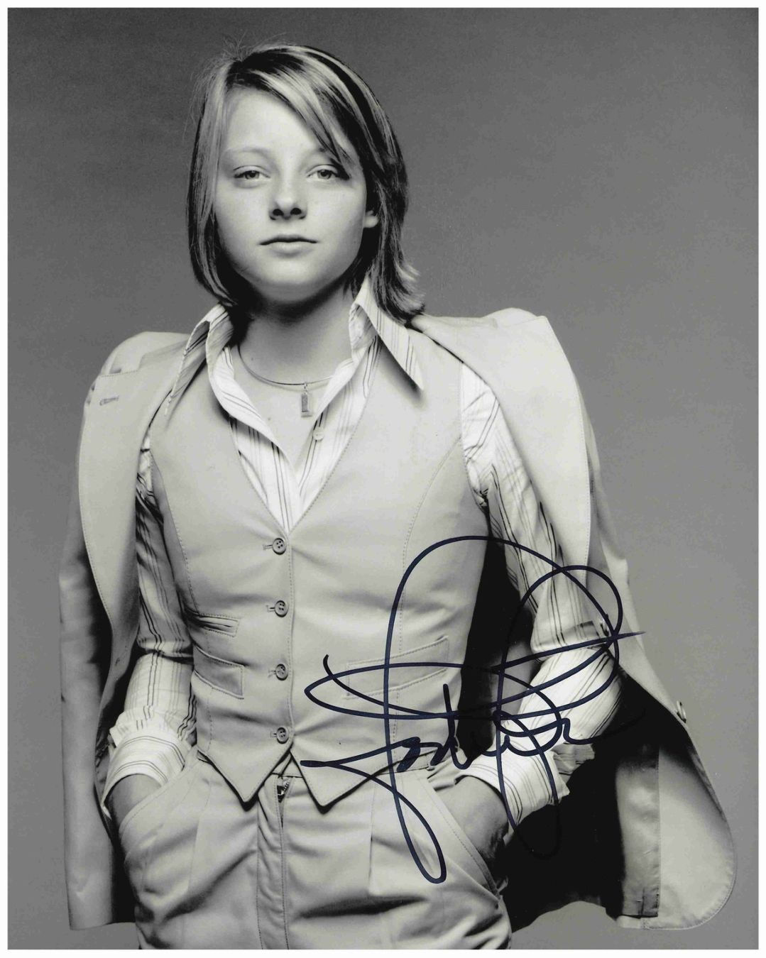 JODIE FOSTER - Grossfoto handsigniert (20x25 cm) mit COA