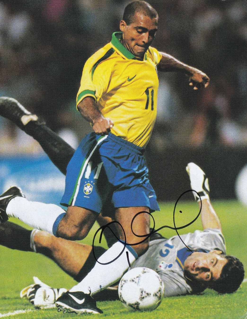 ROMARIO - handsignierter Bilddruck (21 x 27 cm) mit COA