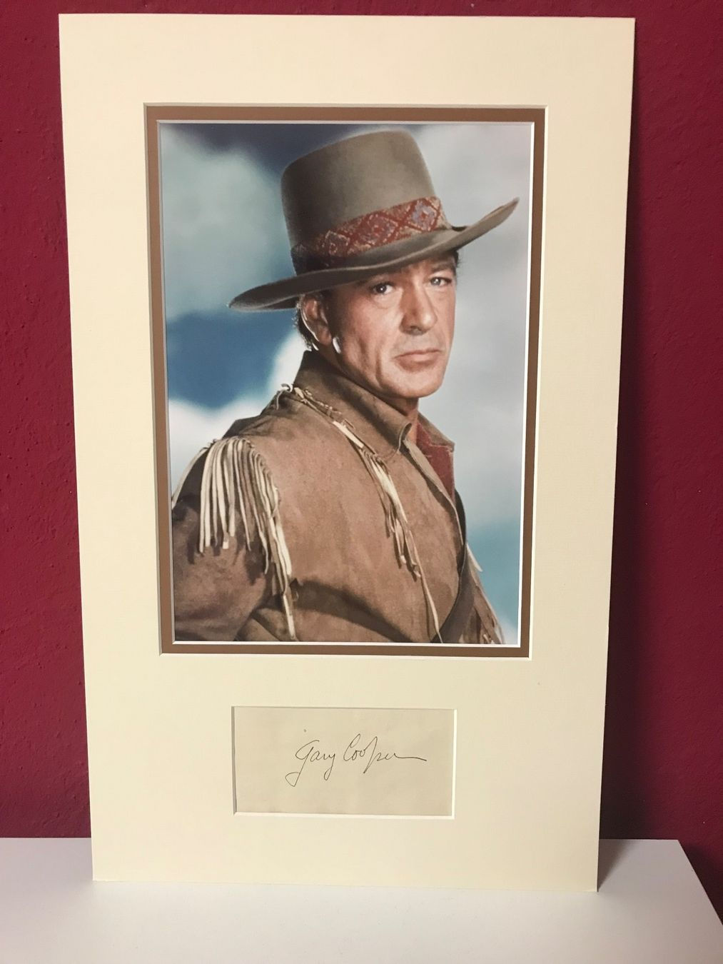 GARY COOPER - handsigniert im Passepartout (48x30cm) mit COA đ¤ â