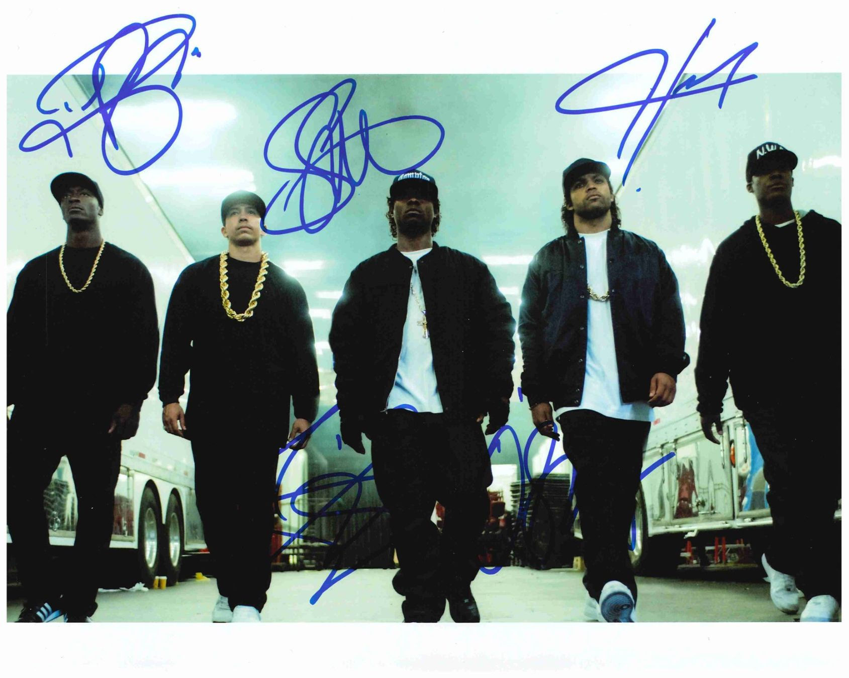 STRAIGHT OUTTA COMPTON (CAST) - signiert (20x25 cm) w/COA