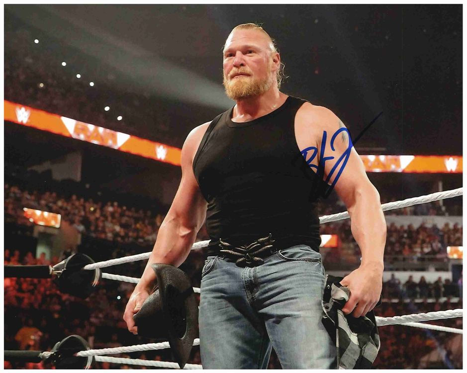 BROCK LESNAR - *WWE* handsigniertes Grossfoto (20x25cm) COA