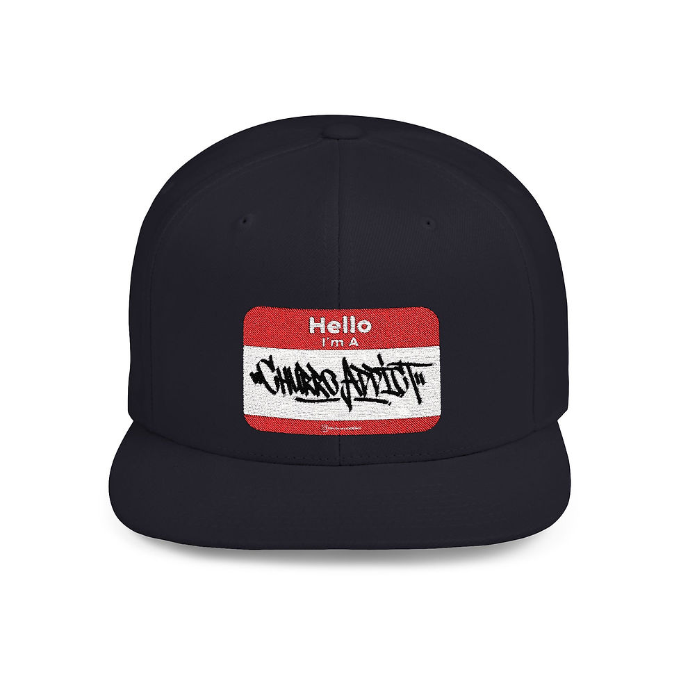 Thumbnail: Classic Churro Addict Flat Bill Snapback Hat 