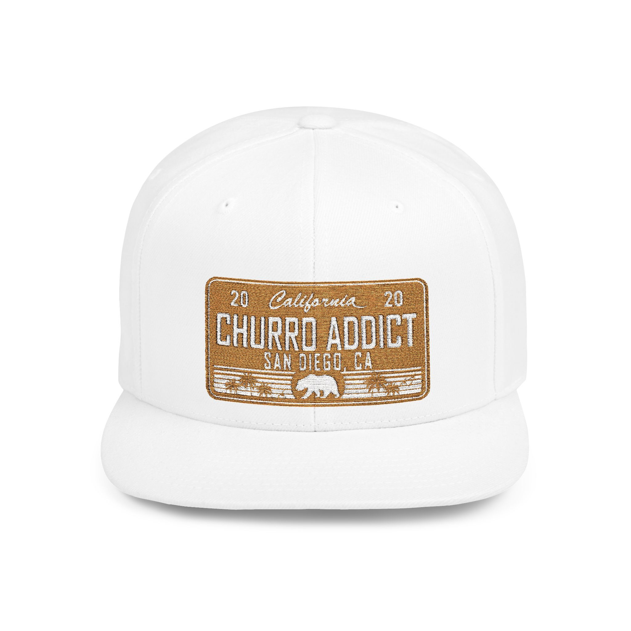 Churro Addict Flat Bill Snapback Hat | Cali Brown