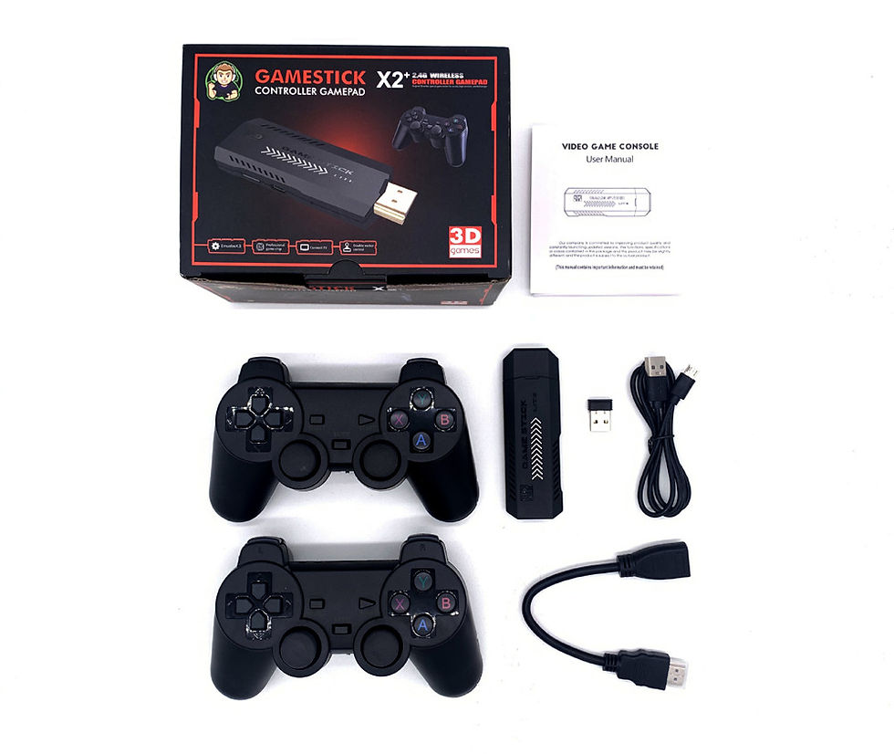 Miniatura: CONSOLE DE VIDEOGAME RETRO COM CONTROLADOR, 4K GAME STICK, X2 PLUS, 64G