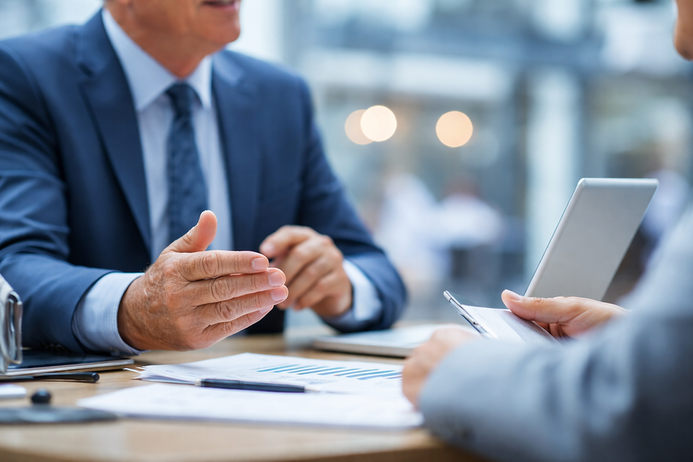 Picture of a professional listening to someone else