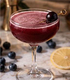 Blueberry Balsamic Gin Smash
