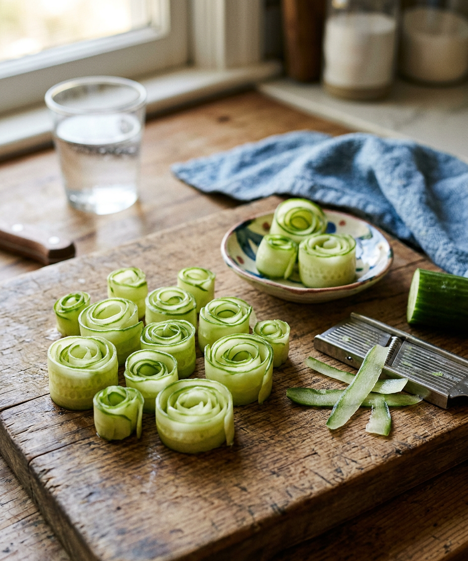 Cucumber Ribbon Roses — illustrative recipe image
