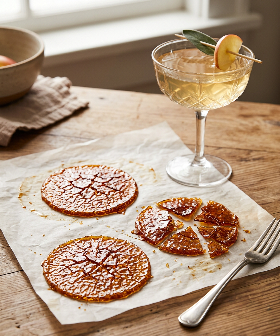 Crackable Brûlée Cocktail Sugar Discs — illustrative recipe image