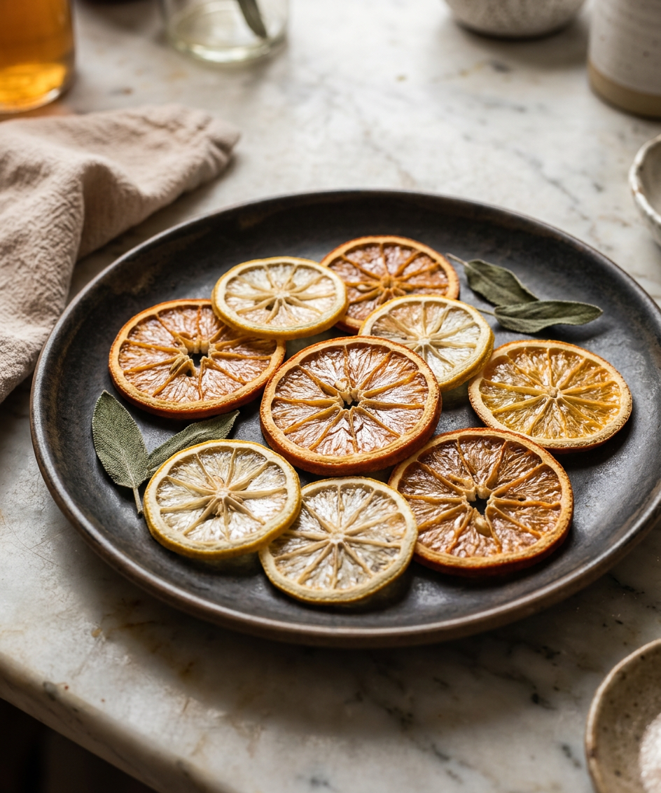 Shimmering Dried Citrus Wheels — illustrative recipe image