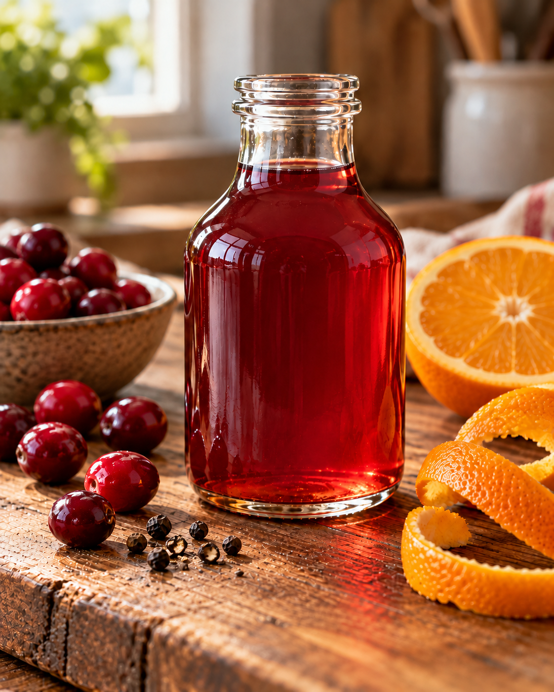 Cranberry Orange & Black Pepper Syrup