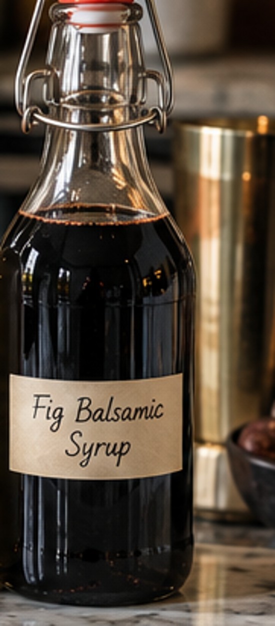 Strained fig balsamic syrup