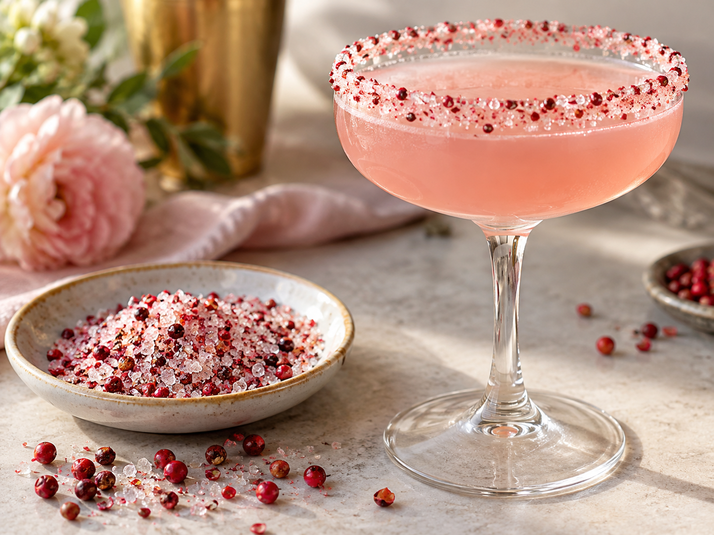 Pink Peppercorn Sugar Rim