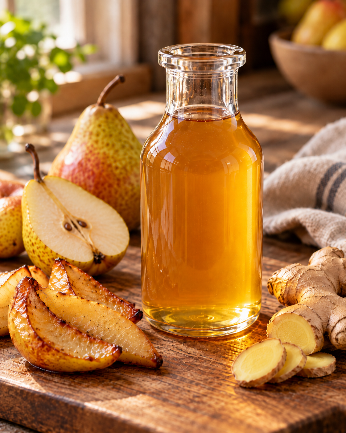 Roasted Pear & Ginger Syrup