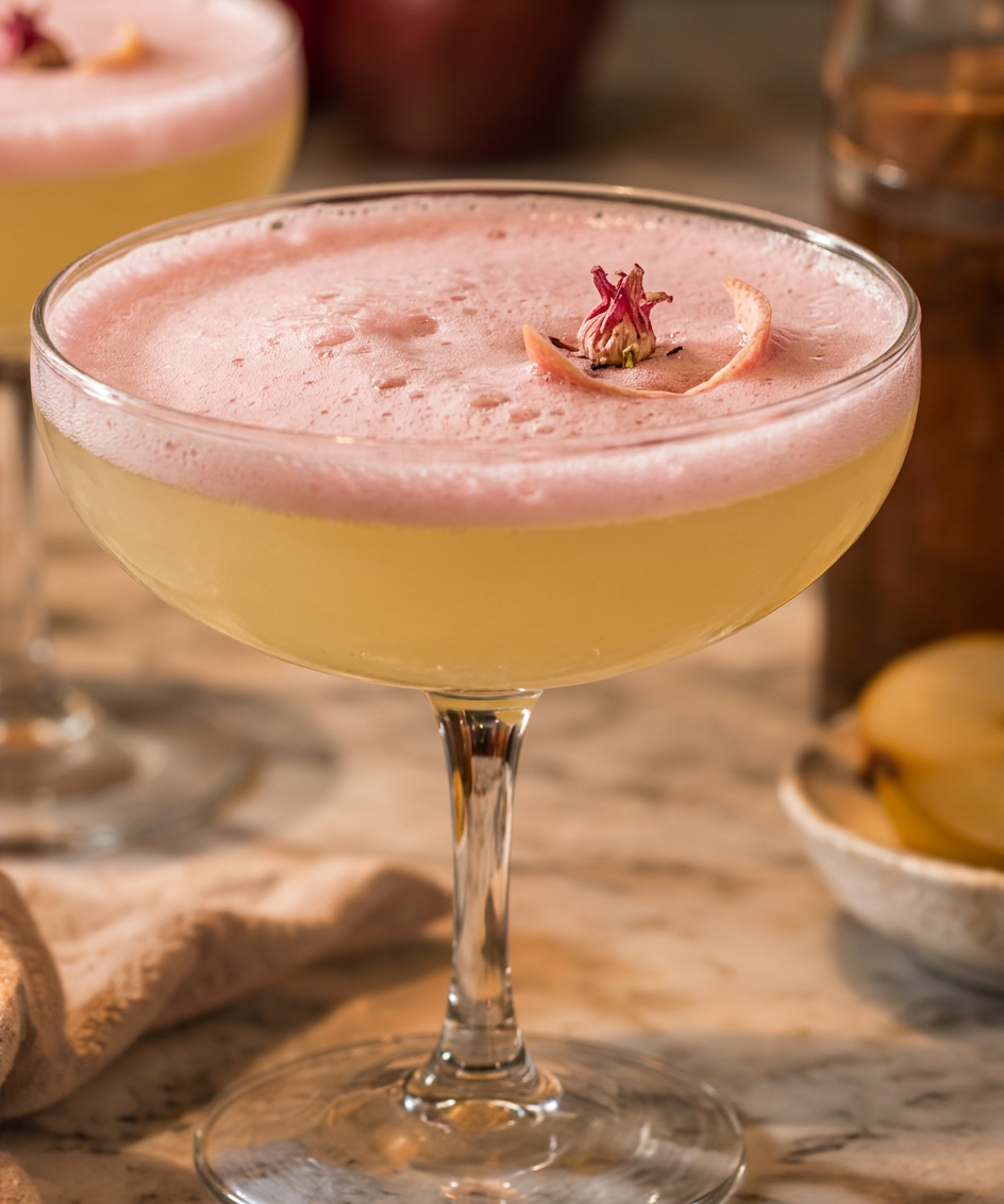 Pink Hibiscus Cocktail Foam — illustrative recipe photo
