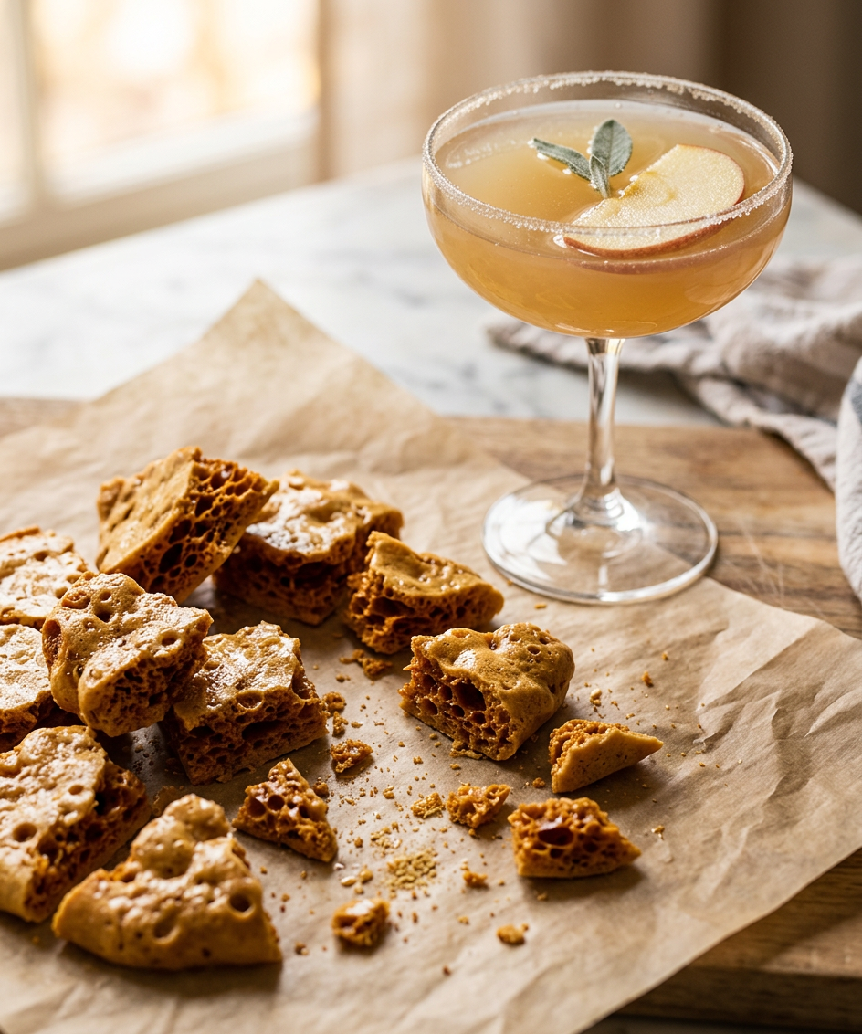 Easy Golden Honeycomb Cocktail Crunch — illustrative recipe image