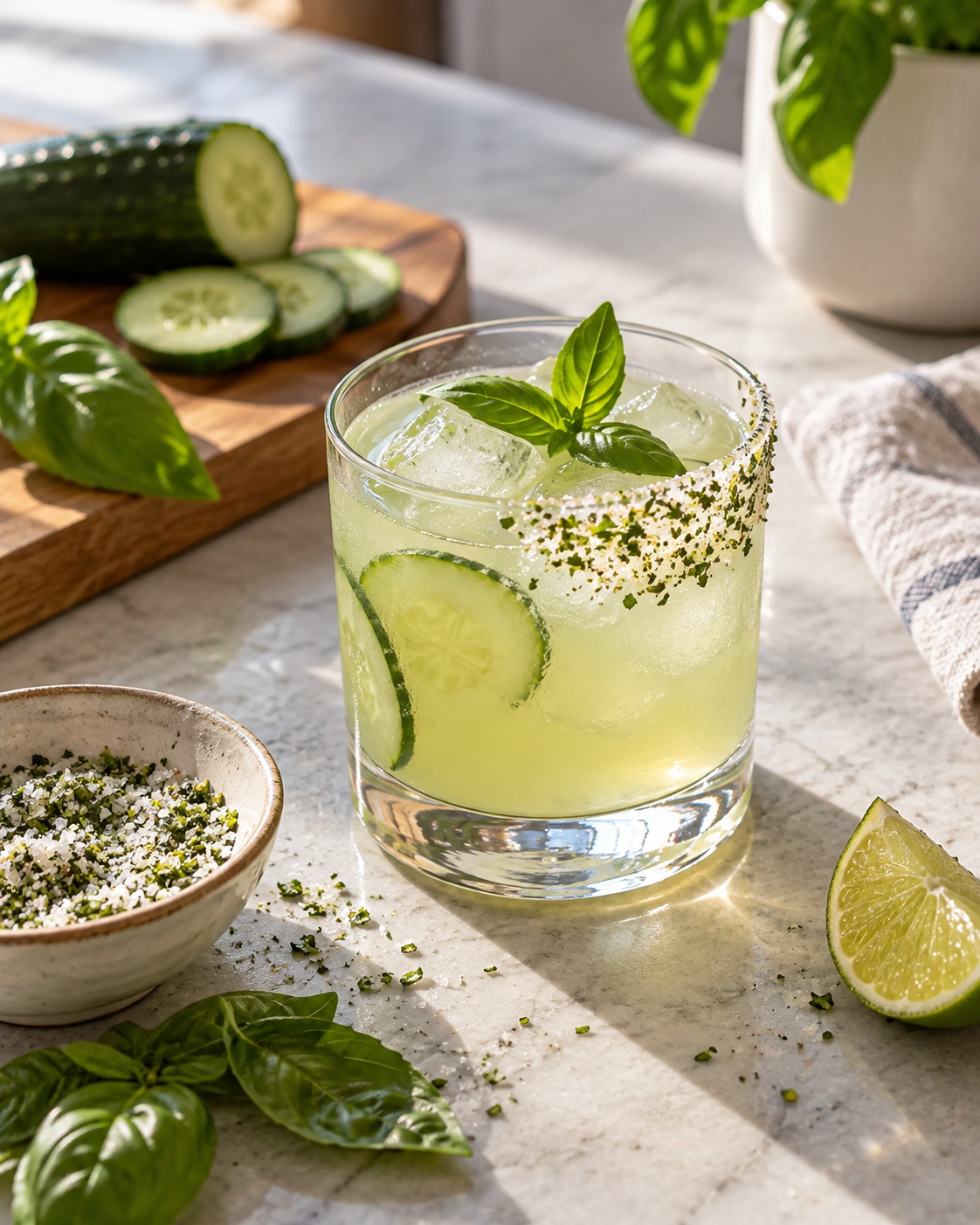 Cay’s Fresh-Dried Basil Salt Rim